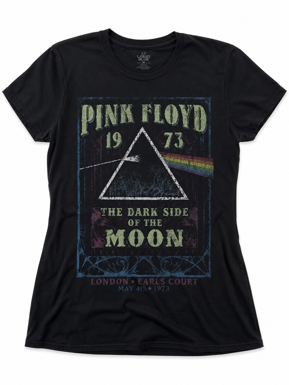 Liquid Blue Black Pink Floyd Graphic Tee